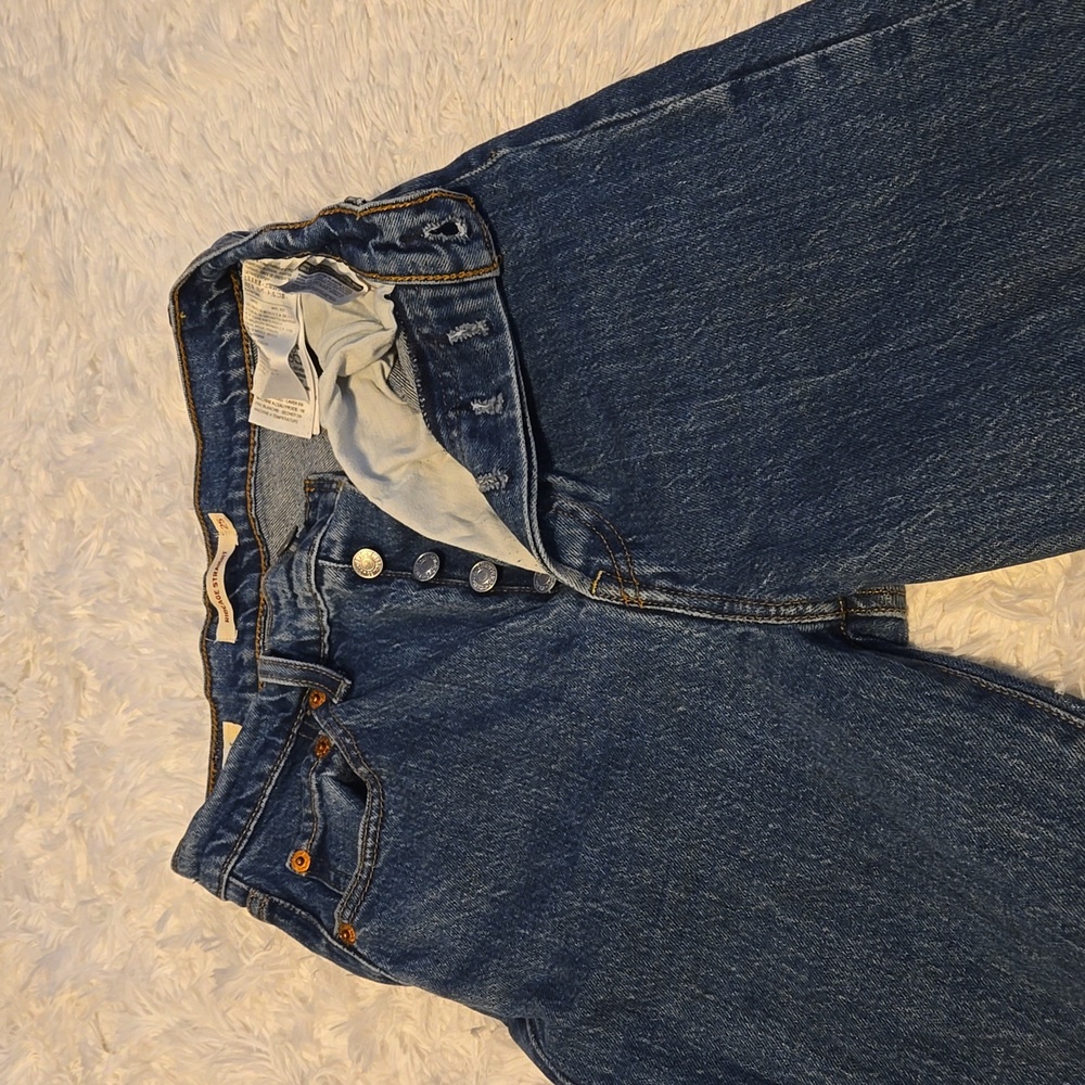 LEVIS RIBCAGE STRAIGHT ANKLE WOMEN'S JEANS SIZE 25 COLOR BLUE - Picture 8 of 12